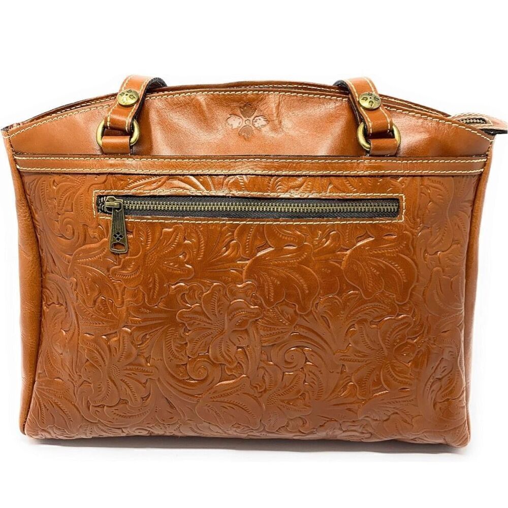 Patricia Nash Tooled Florence Poppy Leather Tote Bag Handbag Shoulder Purse - Picture 16 of 16